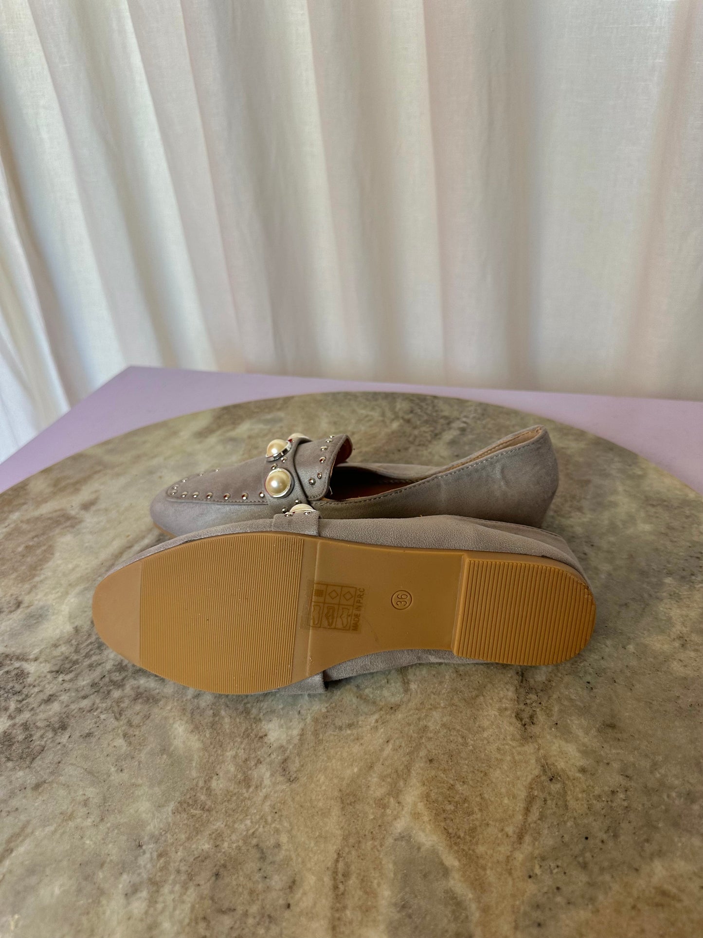 Espadrilles Marquiiz grijs parels maat 36
